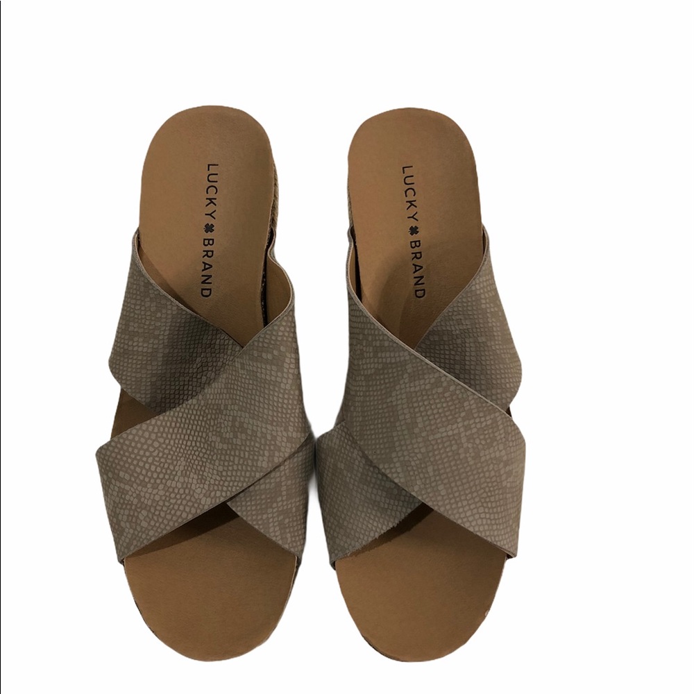 ‼️SOLD‼️NEW Luck Brand Neeka Slide Wedge Sandal - Picture 6 of 11
